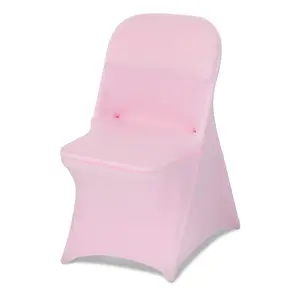 50 Pcs Pink Chair Covers, Polyester Spandex Stretch Slipcovers For Weddings And Banquets, Flat Front Chair Covers For Dining Rooms, Fits Chairs Measuring Up To 17.72 X 18.11 X 30.31 Inches, Easy Care, Reusable, Machine Washable