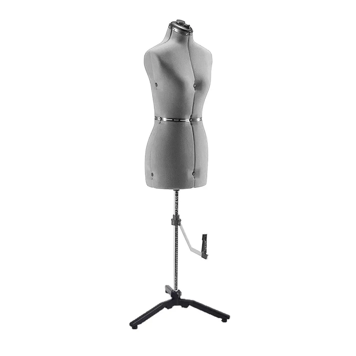 FAMILY DRESSFORM FN-P Family Petite Adjustable Mannequin Dress Form Grey