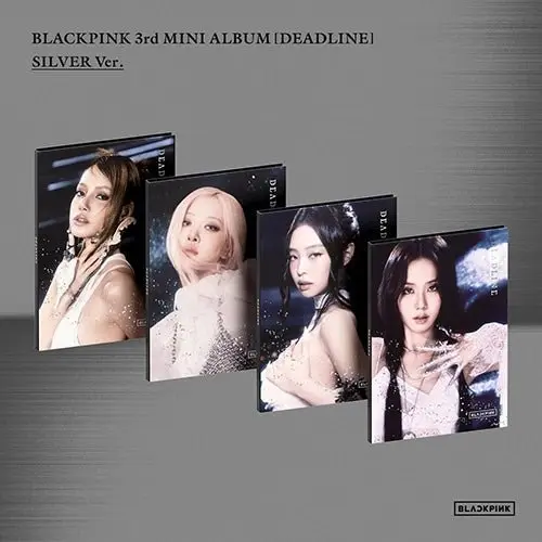 BLACKPINK DEADLINE Silver Ver 3rd Mini Album CD Member Cover 3 Selfie Photocards Poster
