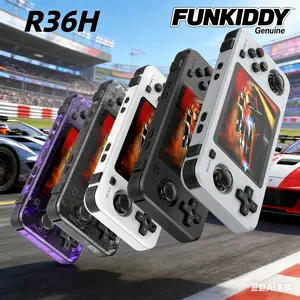 FUNKIDDY R36H Retro Game Console with 3.5-inch IPS Screen 3000mAh Battery 20000+ Games 128GB TF Card Support Portable Gaming Console - Golden