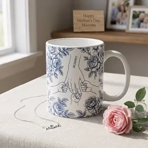 Personalized Mother's Day Ceramic Coffee Cup, Coquette Striped Name Mug Gifts, Mother's Day Gift for Nana, Funny Sarcastic Graphic Novelty Coffee Cup, Gift for Parents Fathers Day Mothers Day Birthday for Dad and Mom,Ceramic Drinkware 11oz 15oz