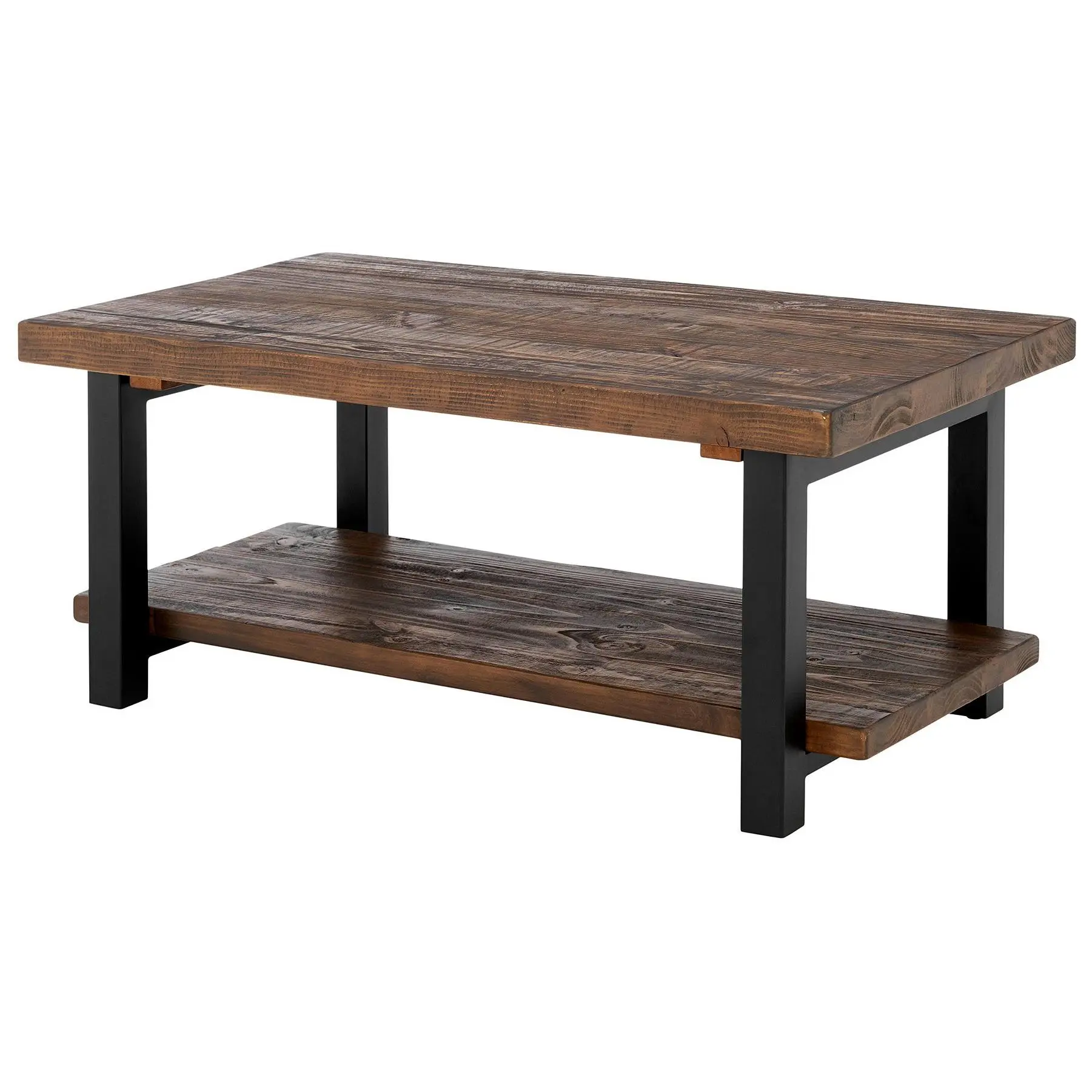 Alaterre Furniture Pomona 42" Metal and Wood Coffee Table