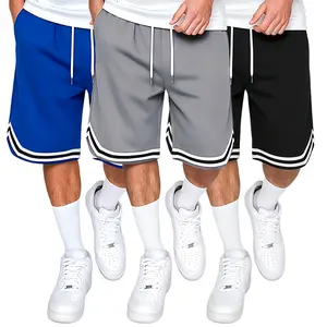 TOOTD Premium – 3-Piece Men’s Athletic Shorts Set, high stretch, quick-drying, breathable, lightweight; sizes 28–36 (actual measurements); versatile basic piece, Y2K styling, basketball club apparel, street basketball wear