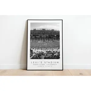 LEVI'S STADIUM San Francisco 49ers | Print for Football Lovers | black and white art | Coordinates Print