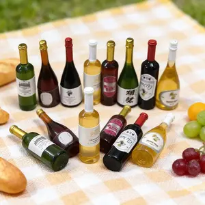 Set of 8 Realistic Wine Bottles Decorative Items, Creative Home Ornaments, Home Decorations, Table Centerpieces, Hanging Bottle Set for Enhancing Your Space
