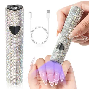 CHRISTINE SHELLY UV Light for Gel Nails, Handheld UV Nail Lamp, Portable LED Nail Lamp, Mini Nail Dryer, USB Nail Light for Fast Curing, White