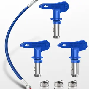 Edge Tube + Blue Nozzle Set of 3, Essential Accessories for Efficient Watering Systems, Durable and Easy-To-Use Garden Tools