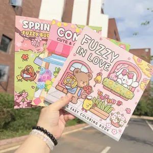 3 Piece Adult and Kids Easy Coloring Book Set, Spring, Various Themes and Patterns, Perfect for Relaxation, Family Fun, Gift Worthy and Holiday Gifts