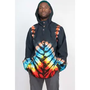 Tie-Dye Baja Button Hoodie
