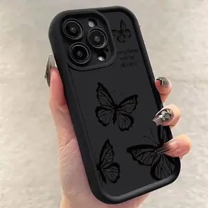 Butterfly Pattern Phone Case, Decorative Phone Protector Cover, Phone Accessories Compatible with iPhone 11 12 13 14 15 Pro Max 14 15 Plus, Casing