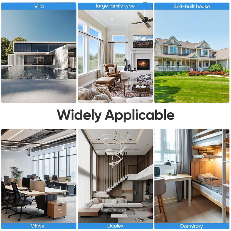 W2-WiFi Extender 2025 6-Antenna Strong Signal, 1200Mbps Dual Band (5GHz/2.4GHz) Booster, Covers 12,000 sq. ft & 100 Devices, Repeater with Gigabit Port & AI Connectivity, Ideal for Home Studios, Remote Workspaces, VR Areas