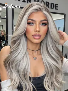Women's Lace Wig Christmas Style Platinum Curl Curly Texture Long Length Lightweight Breathable No Bangs Design Natural Fit High-Quality Fashion Hairpiece