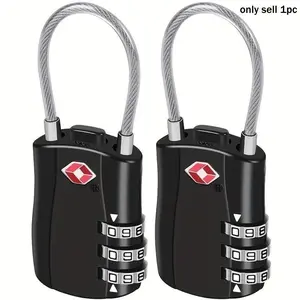 Tsa Approved Combination Lock for Travel & Security, Durable Aluminum Alloy Material, Ideal for Luggage, Gym Bags, Bike Storage, Portable Tsa Lock