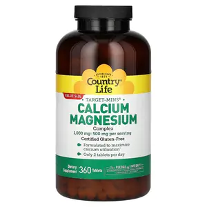Country Life Target-Mins, Calcium-Magnesium Complex, 360 Tablets