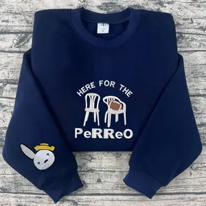 Benito Bowl Embroidered Sweatshirt Cute Bunny Football Shirt Warm Fashion Embroidery Shirt American Football and Music Shirt for Fans