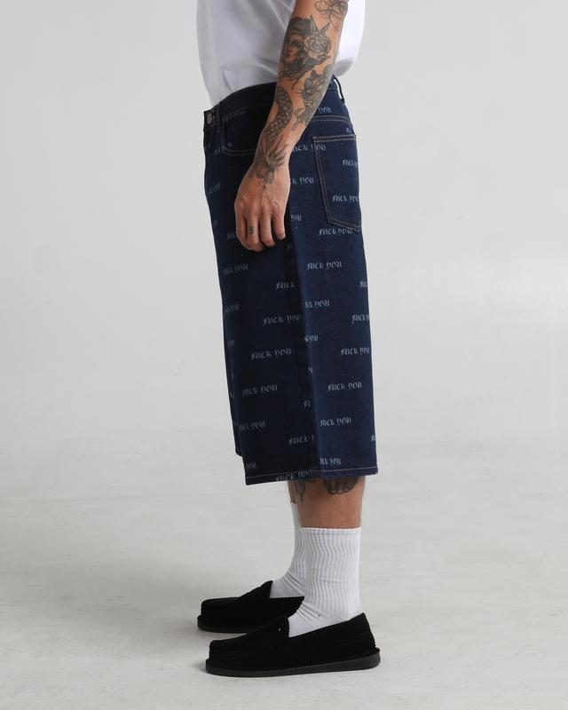 Laser F*** You Denim Shorts