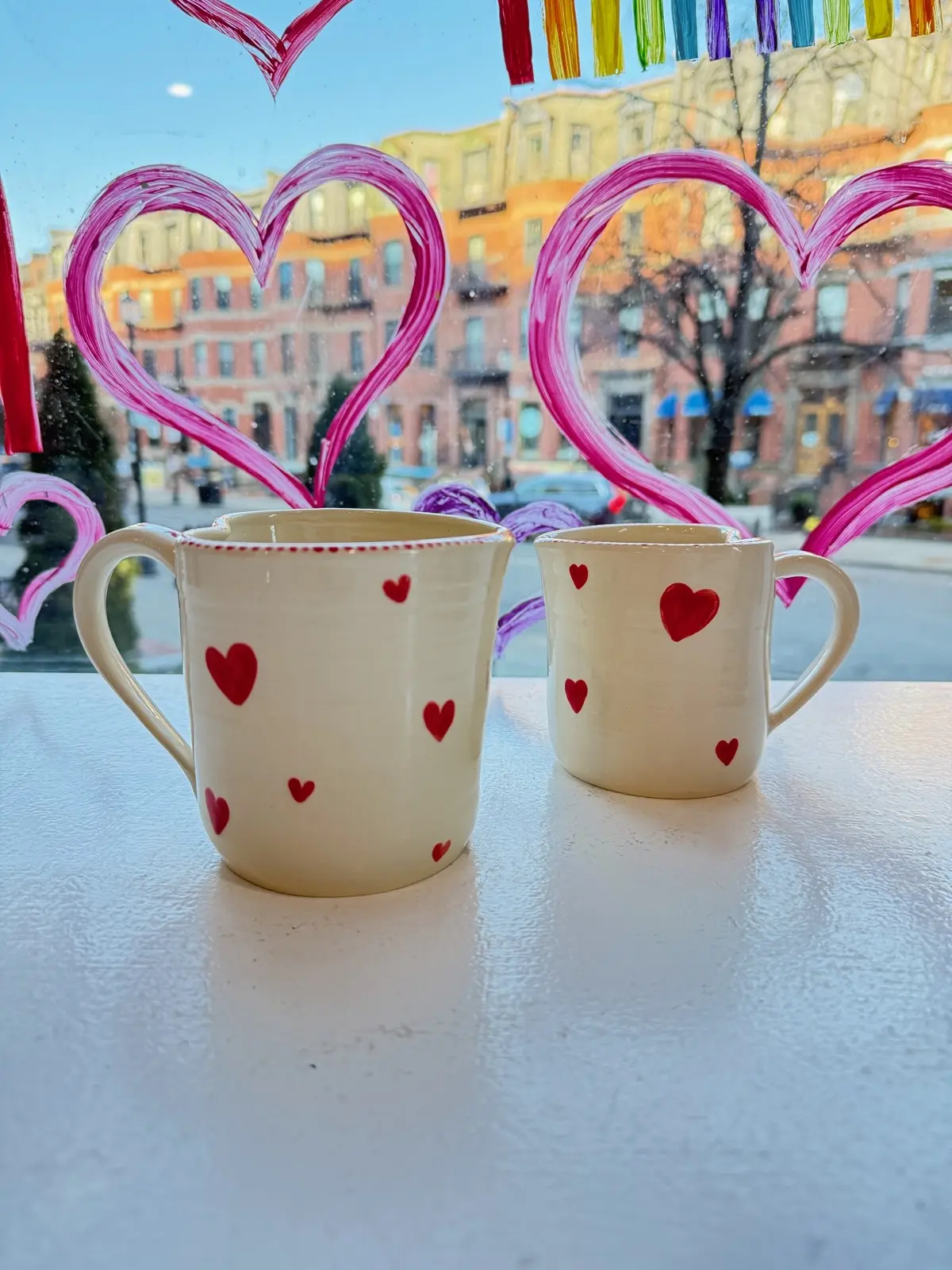 Handmade Heart Shaped Mugs
