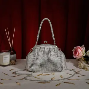 Trending Beaded Clutch Purse for Women - Vintage Cowhide Leather Crossbody & Shoulder Bag, Formal Wedding Evening Sparkly Rhinestone Cocktail Party Handbag, Adjustable 25 Shoulder Bag Juliet Evelyn Teri Punk Y2K