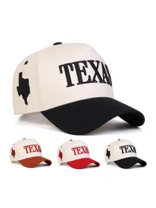 Texas Letter Embroidered, Casual Outdoor Sports Baseball Cap Adjustable Snapback Hat for Men & Women, Fashion Accessories for Daily Wear