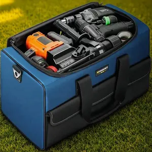 Tool Bag, Tool Pouch, Large Capacity Waterproof & Anti-tear Tool Organizer, Portable Storage Bag for Outdoor Work, Home, Office