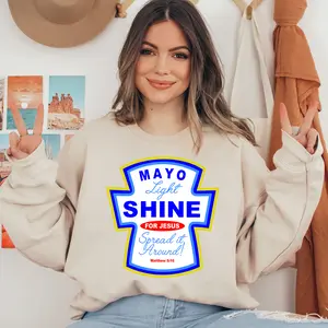 Mayo Light Shine For Jesus Spread it Around Ready To Press DTF Transfers, DTF Hot Peel