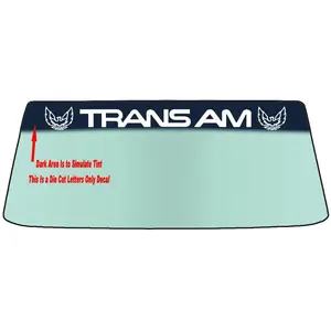 Style 1 For A PONTIAC TRANS AM Vehicle Custom Windshield Banner Graphic Die Cut Decal - Vinyl Application Tool Included