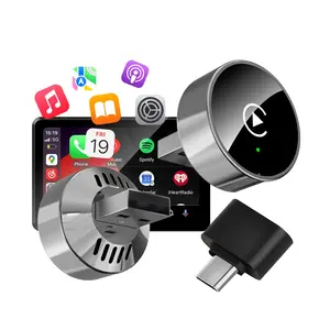 2026 New Round Wireless Carplay Android Auto 2-In-1, Portable Wireless Carplay Screen, Fast Connection, Efficient Cooling, Smooth Navigation, Must-Have for Cars