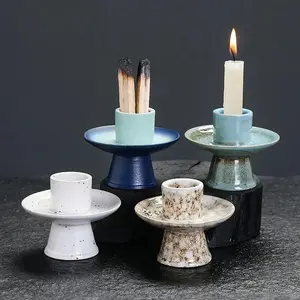 Ceramic Candlestick & Incense Holder, 1 Count Incense Holder without Incense, Home Decor Supplies for Living Room Bedroom Dining Room, Ornaments