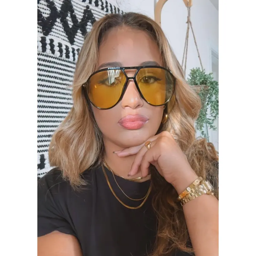 Unisex Oversized Square Frame Aviator Frames Sunglasses 2  display picture 2