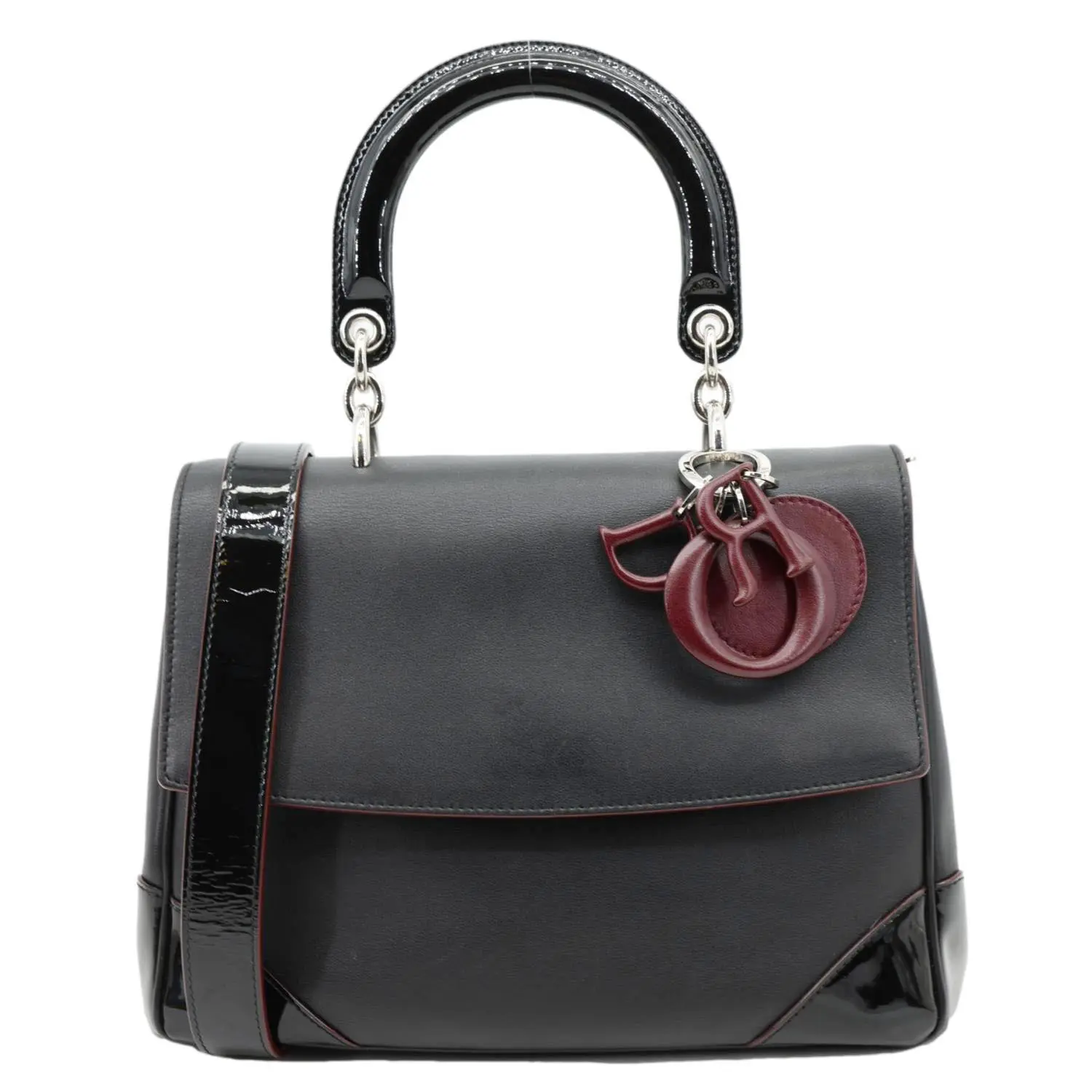 Pre-owned Dior Smooth Calfskin Leather Tote Bags Christian Be Flap Small Tote Bag Black