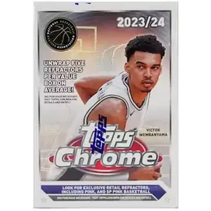 2023/24 Topps Chrome Basketball Blaster Box Sport Trading Card Collectible Sports Cards