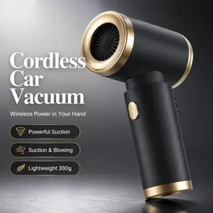 Wireless Car Vacuum Cleaner, 2-in-1 Powerful Suction Vacuum & Blower, Ultra Lightweight 380g USB Type-C Rechargeable Handheld Car Vacuum, 30 Mins Long Battery Life Portable Car Interior Cleaner for Car Home Office Travel RV