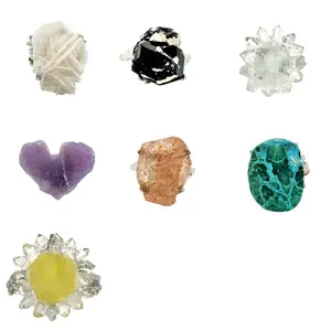 【No.344-350 Tray 20】Unique Handmade Crystal Ring