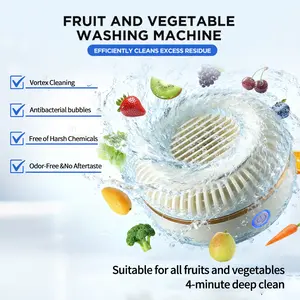 ydroxyl Ion Fruit & Vegetable Washer - Deep Clean for Produce, Meat & Seafood,Rotatable Fruit and Vegetable Purifier Removes Surface Dirt & Residues Naturally,Portable Kitchen Helper