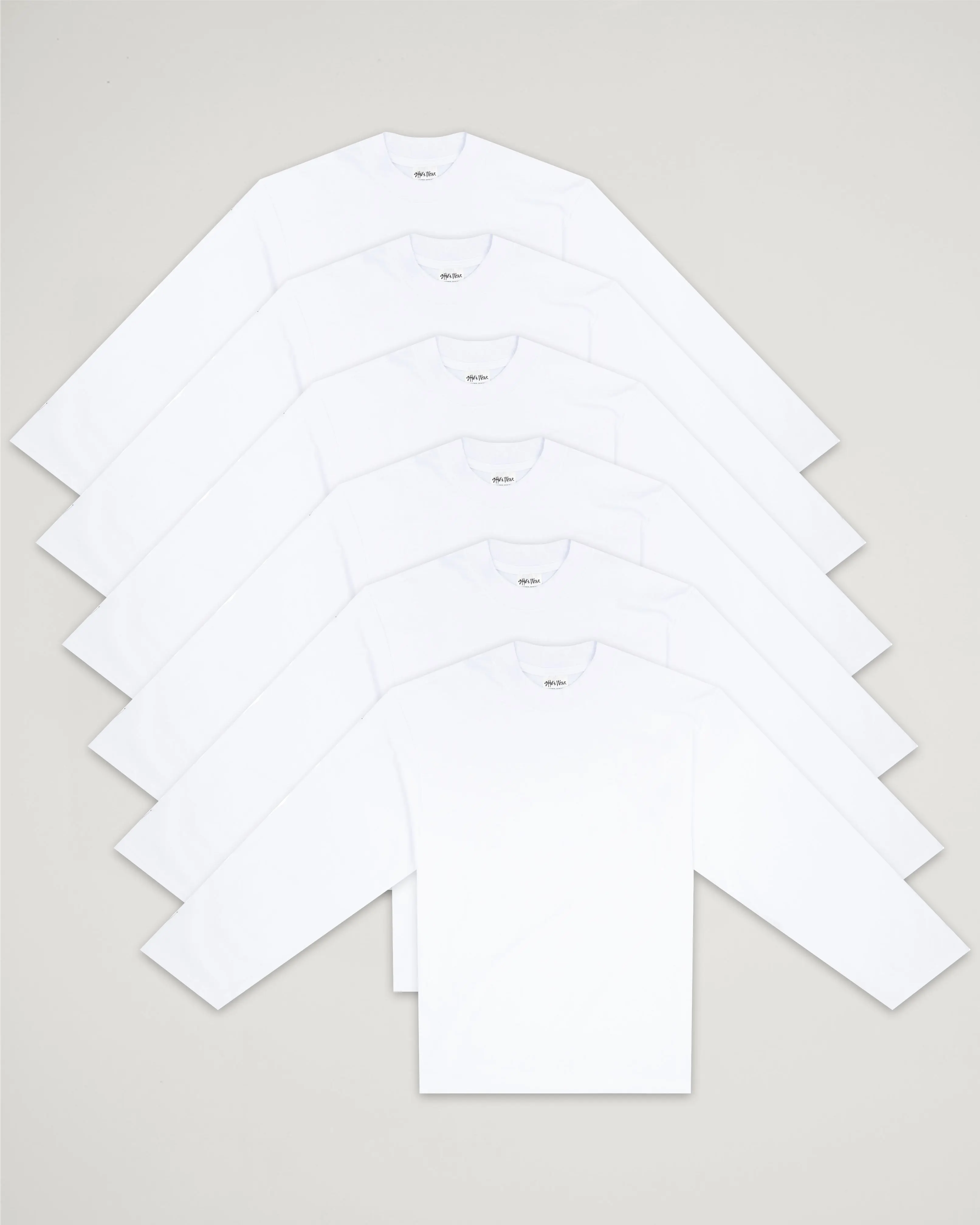 7.5oz Max Heavyweight Oversized Long Sleeve 6-Pack Bundle