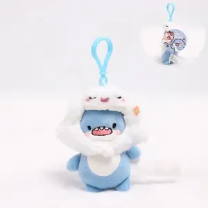 Stuffed Animal Fat Shark Pendant Hanging Ornament Key Ring Decor Shark Keychain Kawaii 10cm Cartoon Shark Pendant Backpack