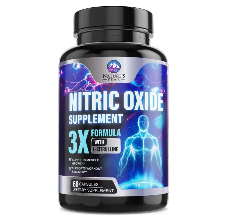Extra Strength Nitric Oxide Booster - 3X Strength L-Arginine, Citrulline, & Beta Alanine - Premium Nitric Booster Natural Energy, Muscle & Heart Support, Bottled in USA for Men & Women - 60 Capsules