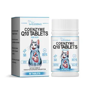Yegbong Coenzyme Q10 Tablets for Cats, Nutritional Supplement for Feline Health & Vitality with Enhanced Absorption, Pet Supplies for Small Animals