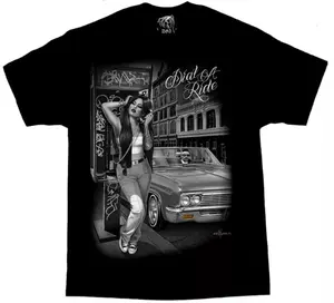 Dial A Ride Mexican American Chicano Art Lowirder David Gonzales DGA T Shirt, Unisex shirt Comfort Tshirt