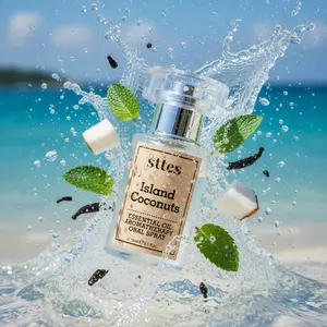 sttes Island Coconuts Breath Freshener Spray - Alcohol Free Oral Care Mouthwash Substitute, Tropical Scent Fragrance Aroma, Pocket Travel Size Gift, 0 Sugar (15ml)