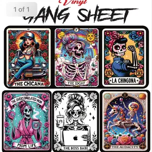 TAROT VINYL BUNDLE -6 PIECE BUNDLE -Ready to apply Vinyl -Gang Sheet