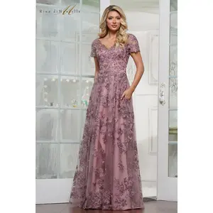 Rina Di Montella -RD3248 Beaded Illusion A-line Gown