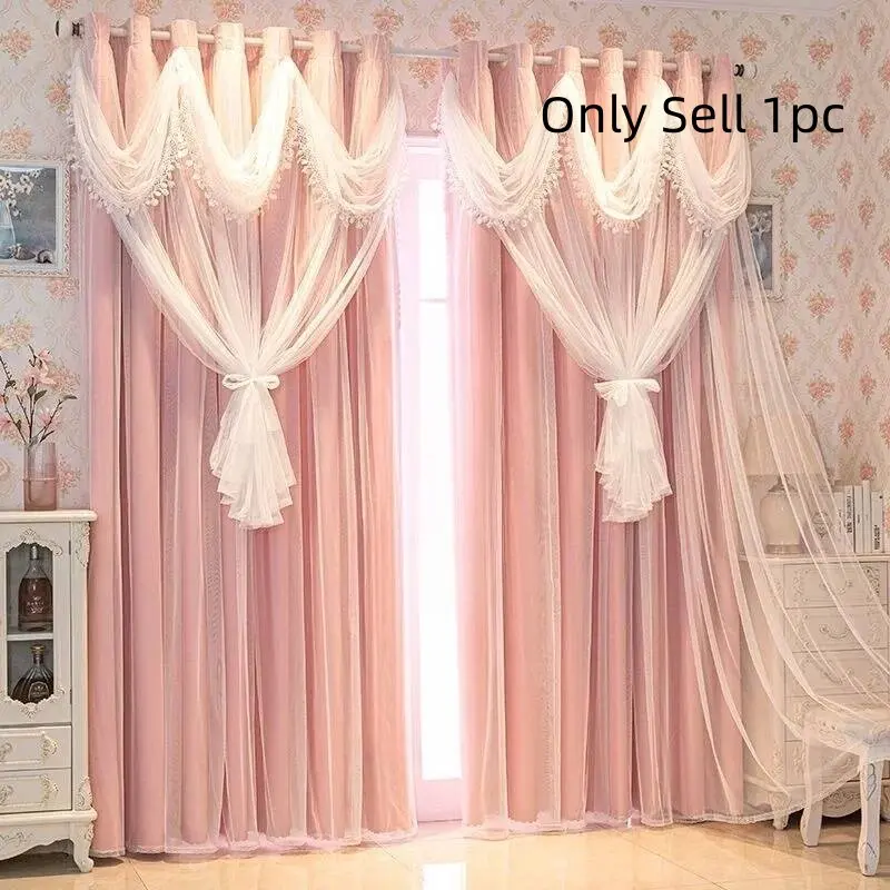 Modern Dreamy Living Room Balcony Sunshade Curtain, Home Decorative Curtain, Thickened Drapes for Bedroom, European Style Window Sheer Fabric, 100% Light Blocking