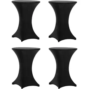 4 pack 30x42 inch highboy spandex cocktail table covers black cocktail table spandex covers fitted stretch cocktail table tablecloth for round tables 4pc 30x42 black