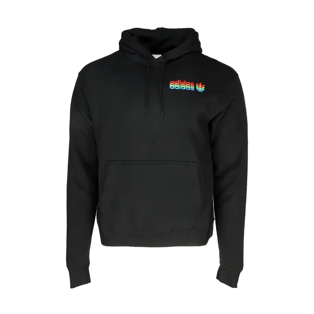 adidas Mens Essentials Rgb Trefoil Hoodie Casual Outerwear Casual - Black