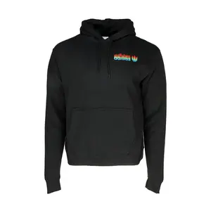 adidas Mens Essentials Rgb Trefoil Hoodie Casual Outerwear Casual - Black