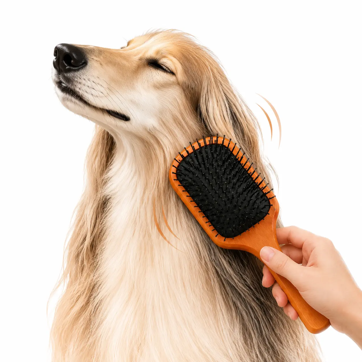Pain-Free Pet Grooming Massage Brush  Viral Air Cushion Deshedding Tool for Dogs & Cats - Gentle Skin Care & Tangle Remover - Natural Wood Handle, Reduces Loose Hair Easily (Must-Have!) Portable Removal Roller dog brush