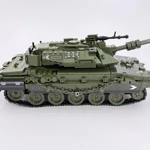 Tank Series Building Blocks, Small Particle Assembly Model, Heavy Tank Armored Vehicle Building Blocks, Military Main Battle Tank, Creative Building Block
