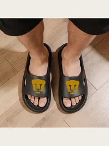 Men's Lion Head Pattern Slippers Non-Slip Indoor Outdoor Comfortable Soft Sole Home Beach Sandals Lightweight Breathable Open Toe Summer Footwear Casual Daily Use