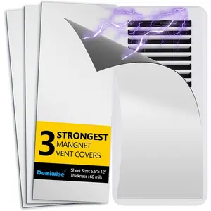 3 Pack Strong Magnetic Vent Covers, 5.5 X 12 Inch Vent Covers for Home Floor Wall, or Ceiling Registers Home HVAC and AC Vents.